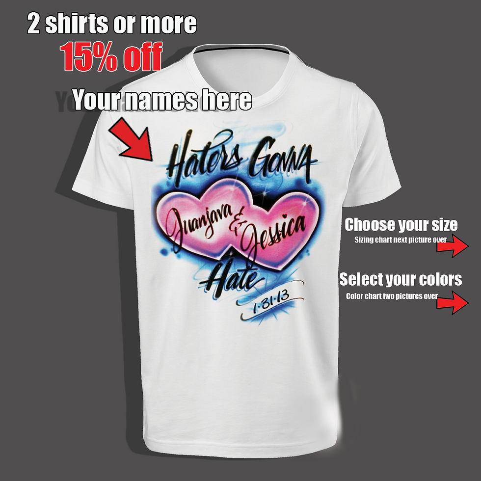 airbrush shirt, airbrush hoodie, spray paint shirt, custom shirt, couples shirt, valentines shirt, heart t shirt, couple name