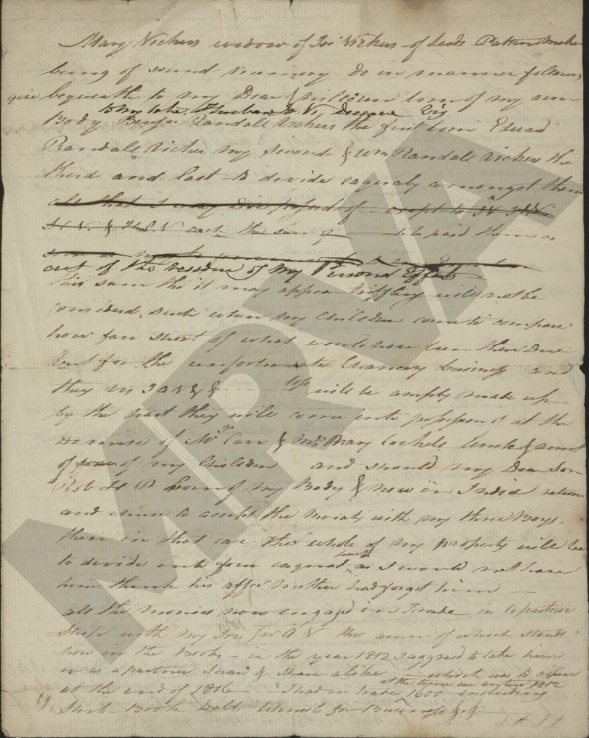 Marshall vs Vickers – High Court of Chancery, c.1811-1818 