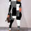 Thumbnail: Geo Print Split Hem Cold Shoulder Top & Pants Set