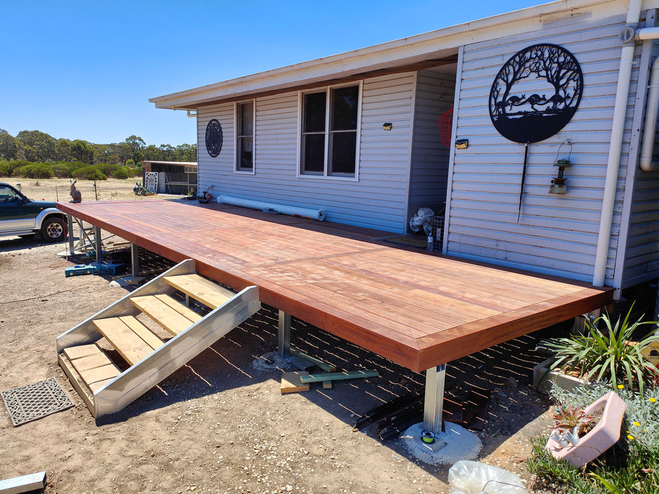 Steel framed timber decks by MC Awnings Blinds Shutters in Albury Wodonga