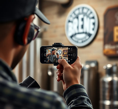 filming digital media content at a brewery