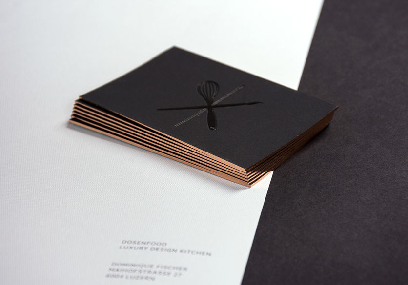 Edle Geschäftsdruckschen mit Roségold Folie