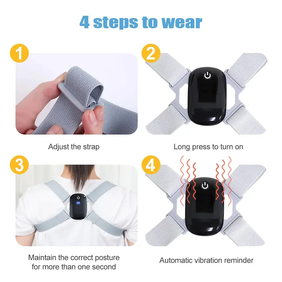 Miniatura: Cinto de correção inteligente sensor orthose lembrete invisível adulto & criança