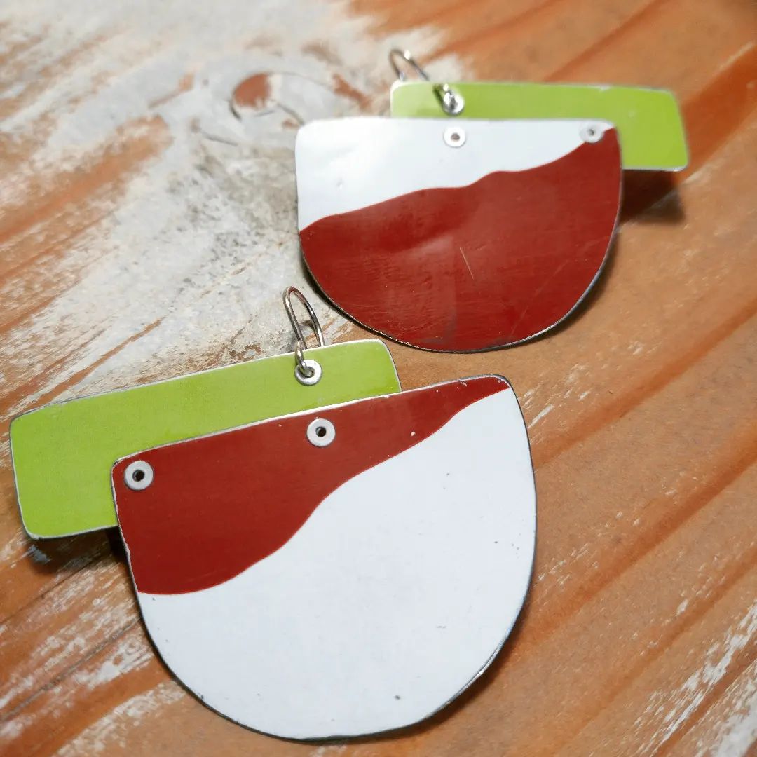 Red Island & citrus earrings