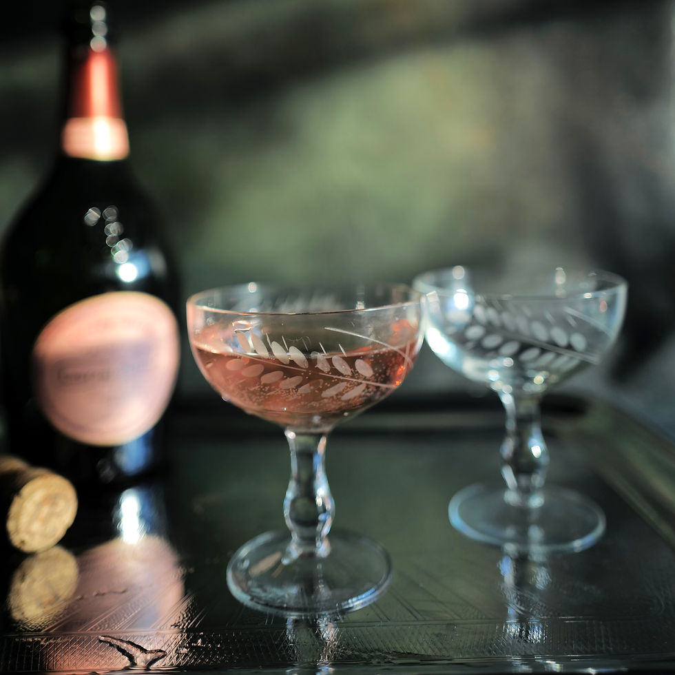 A Pair of Vintage Etched Coupes
