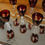 Thumbnail: Six Vintage Cristal D'Arques Rubilux Gothic Red Liqueur Glasses