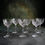 Thumbnail: Six Victorian Double Thumb Cut Crystal Small Wine Glasses