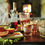 Thumbnail: Six Vintage Sugar Frosted Fine Glass Tumblers