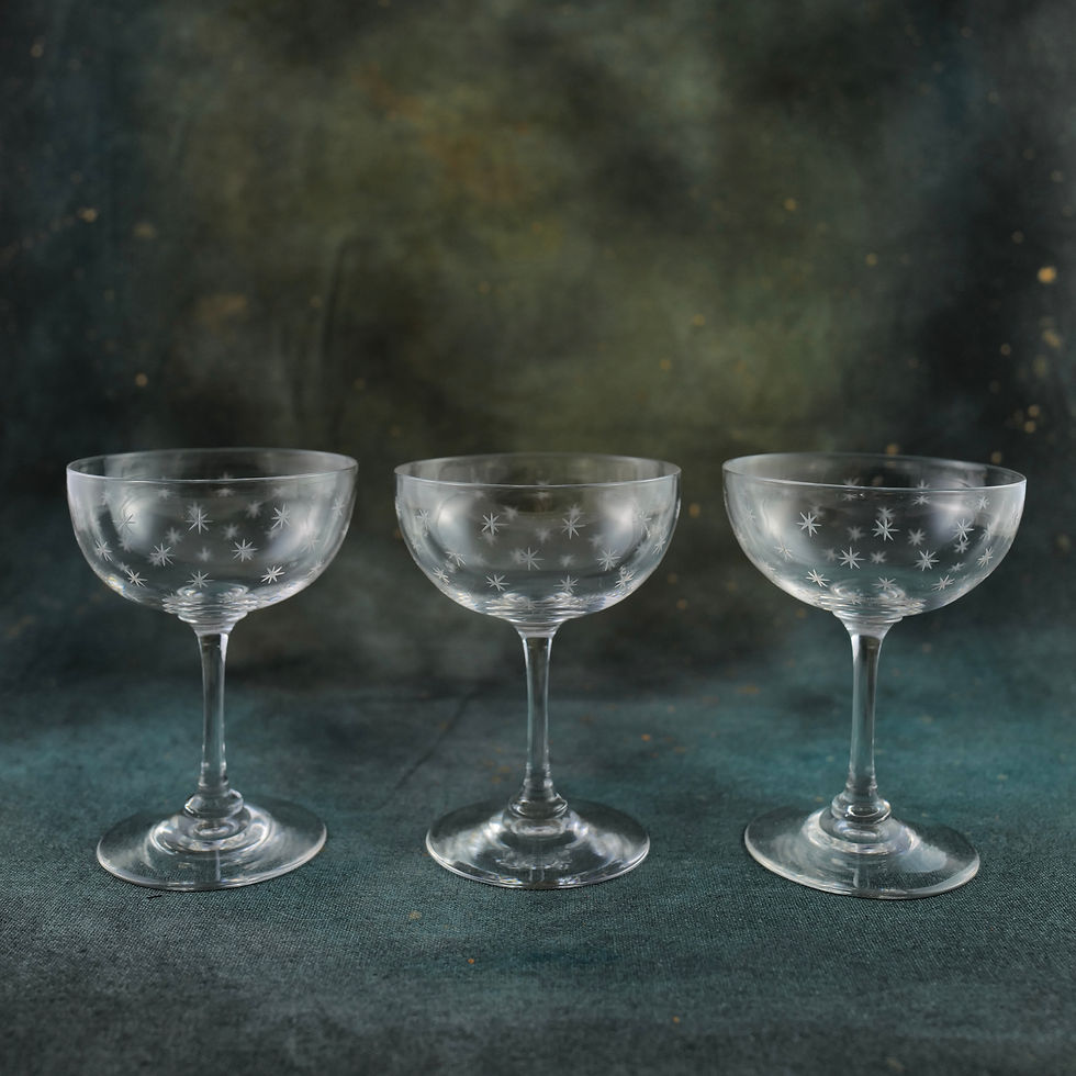 A Trio of Edwardian Champagne Coupes or Saucers