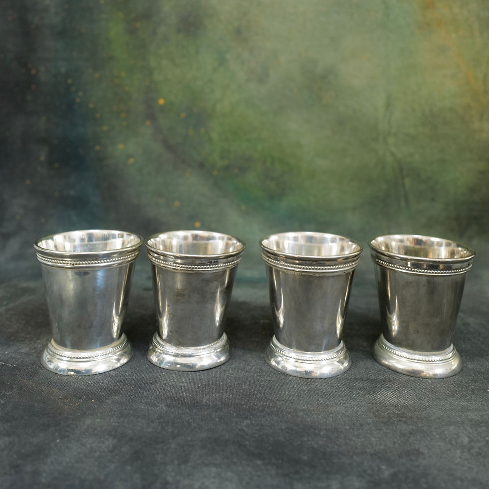 A Set of Four Silver Plated Julep or Bourbon Cups