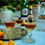 Thumbnail: A Set of Six Vintage Etched Mini Cocktail Glasses