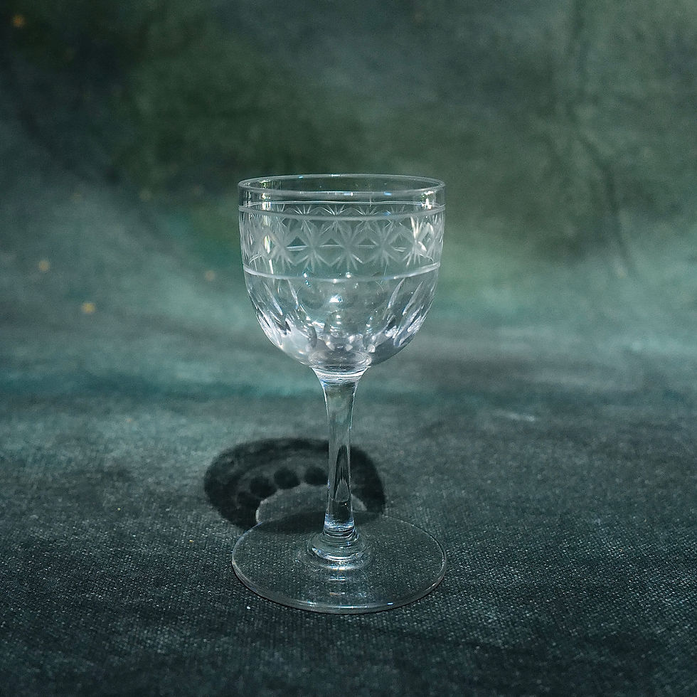Thumbnail: A Beautiful Set of Six Victorian Crystal Liqueur Glasses