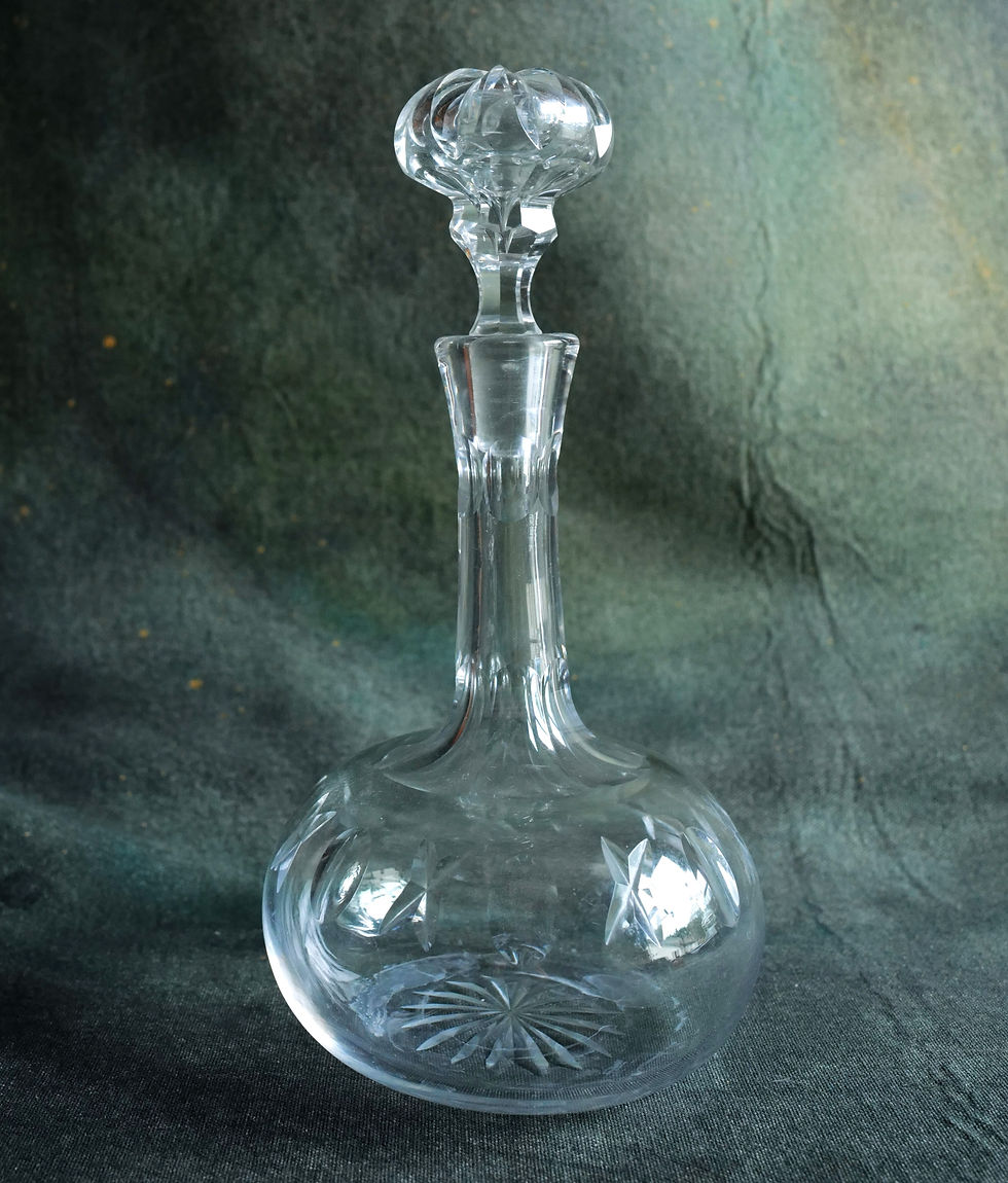 Thumbnail: Classic Globe and Shaft Decanter with Hand Cut Decoration