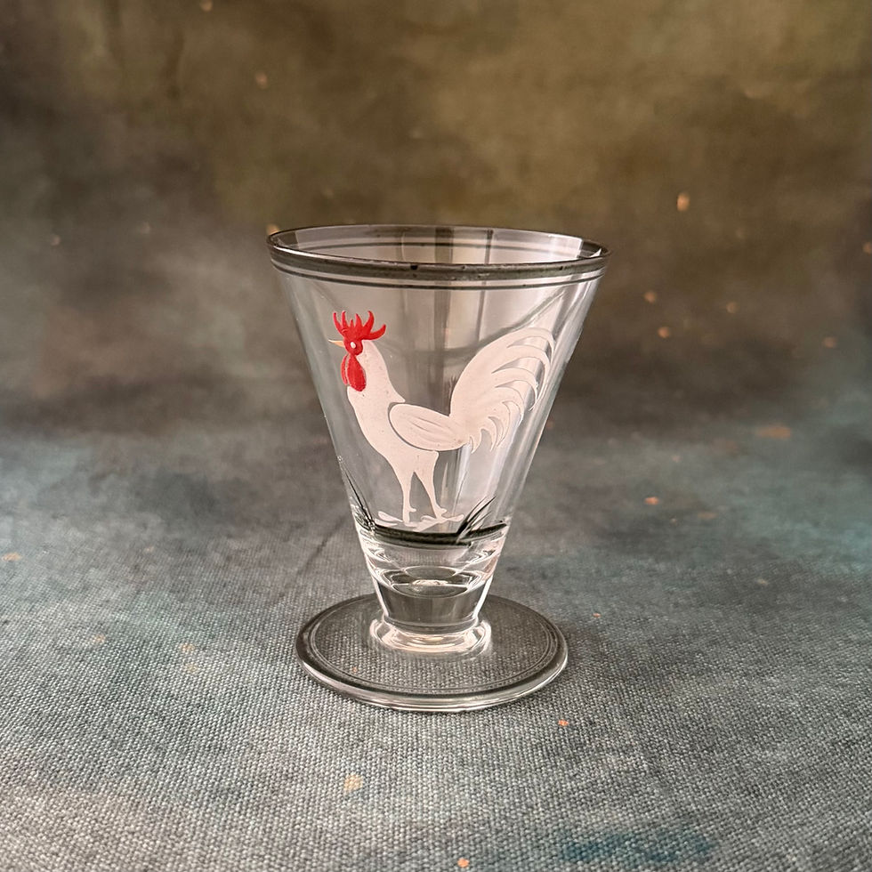 A Classic Art Deco Cockerel Cocktail Glass