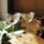 A Pair of generous Etched Crystal Champagne Coupes