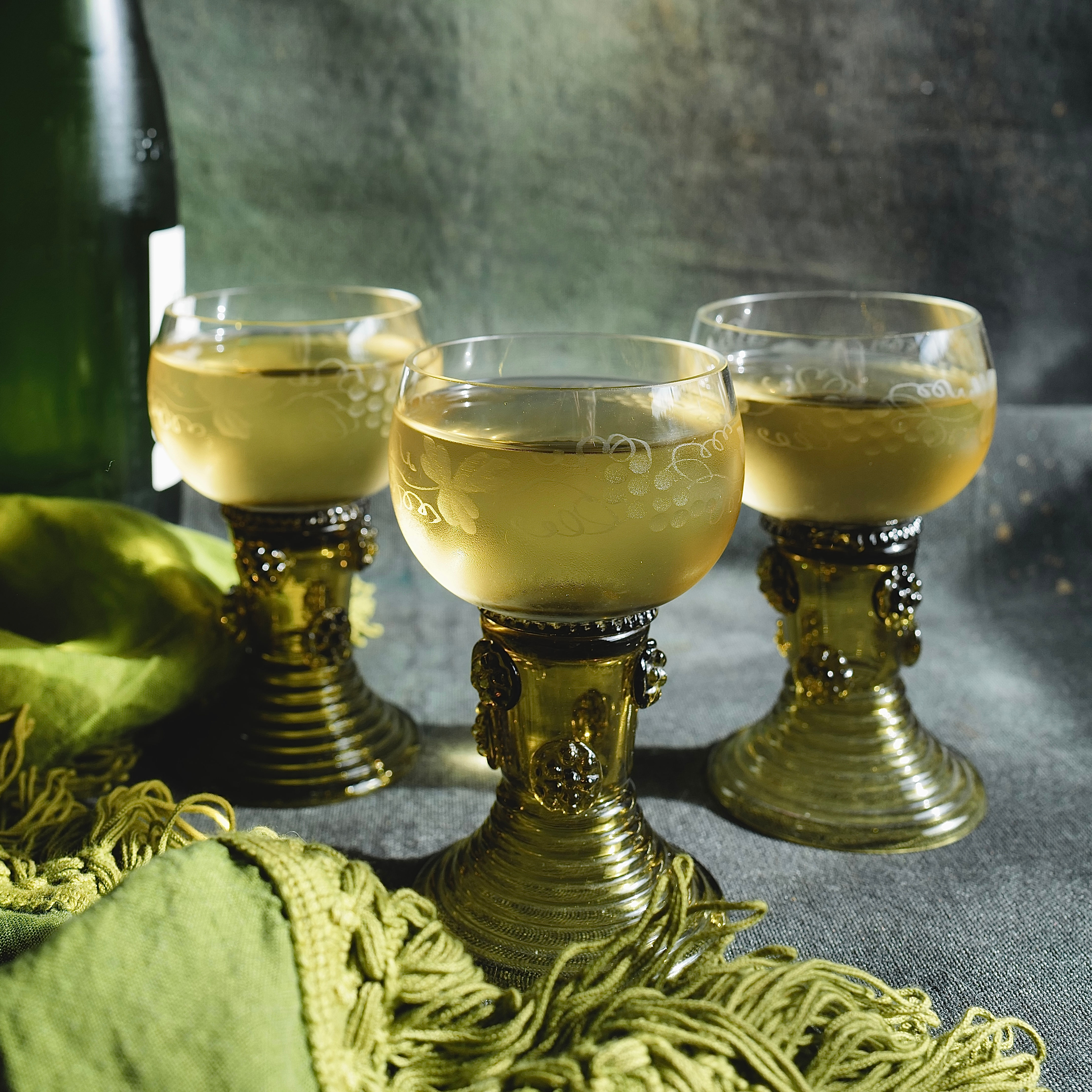 A Set of Six Midcentury Roemer Crystal Rummers