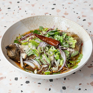 LAAB MA-KEUR ลาบมะเขือเจ