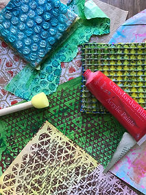 stamped and printed papers