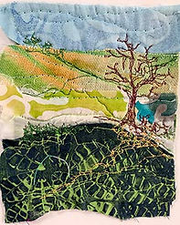 machine embroidery landscape picture