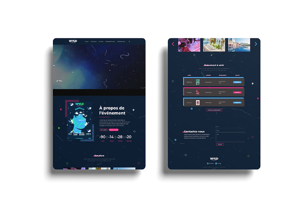Maquette de site web moderne conçue par Yohan Graph, graphiste webdesign