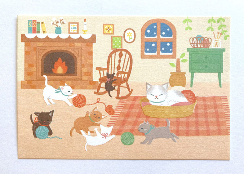 ポストカード「冬の猫」（NB社）