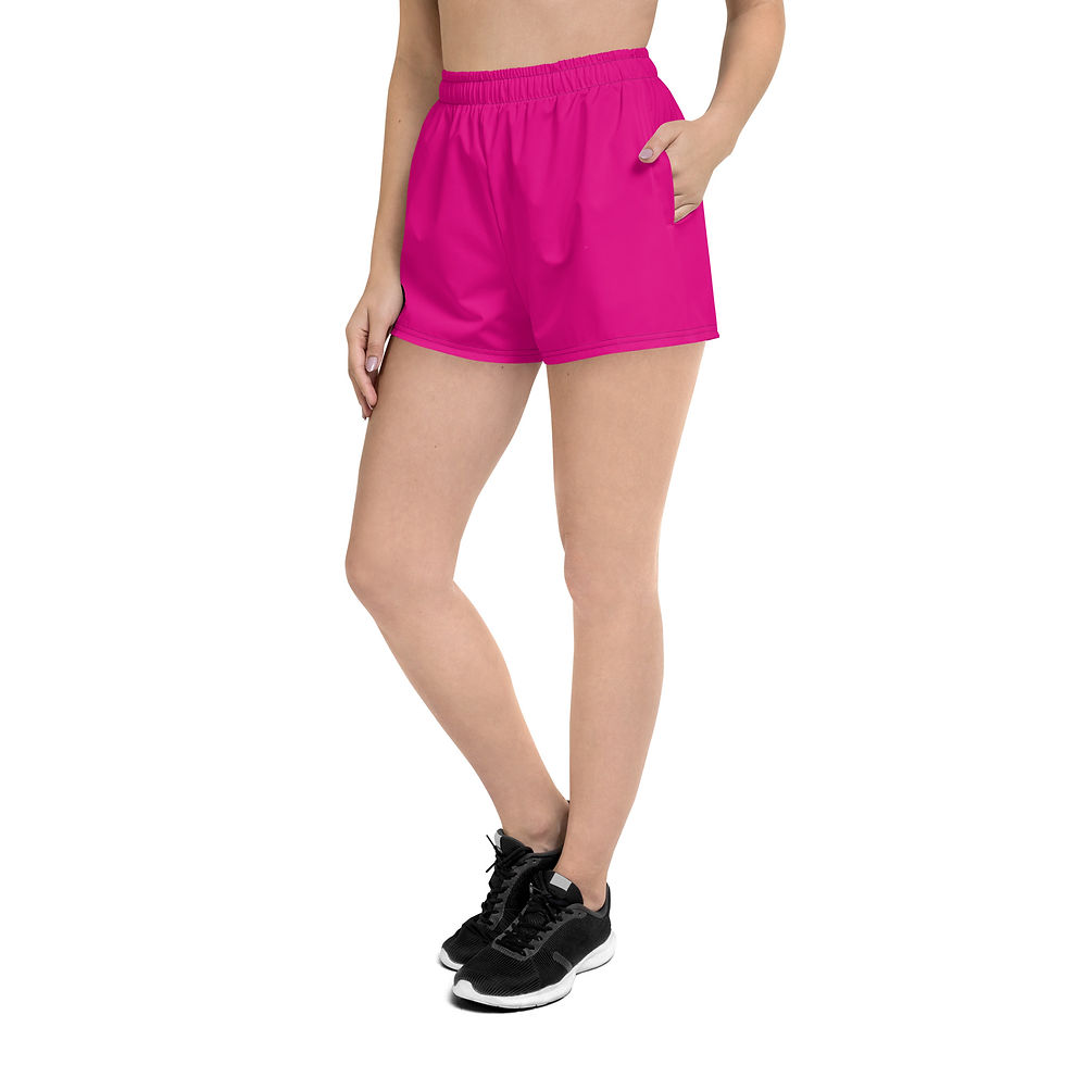 Thumbnail: Smile TennisMoon Unisex Athletic Shorts Pink