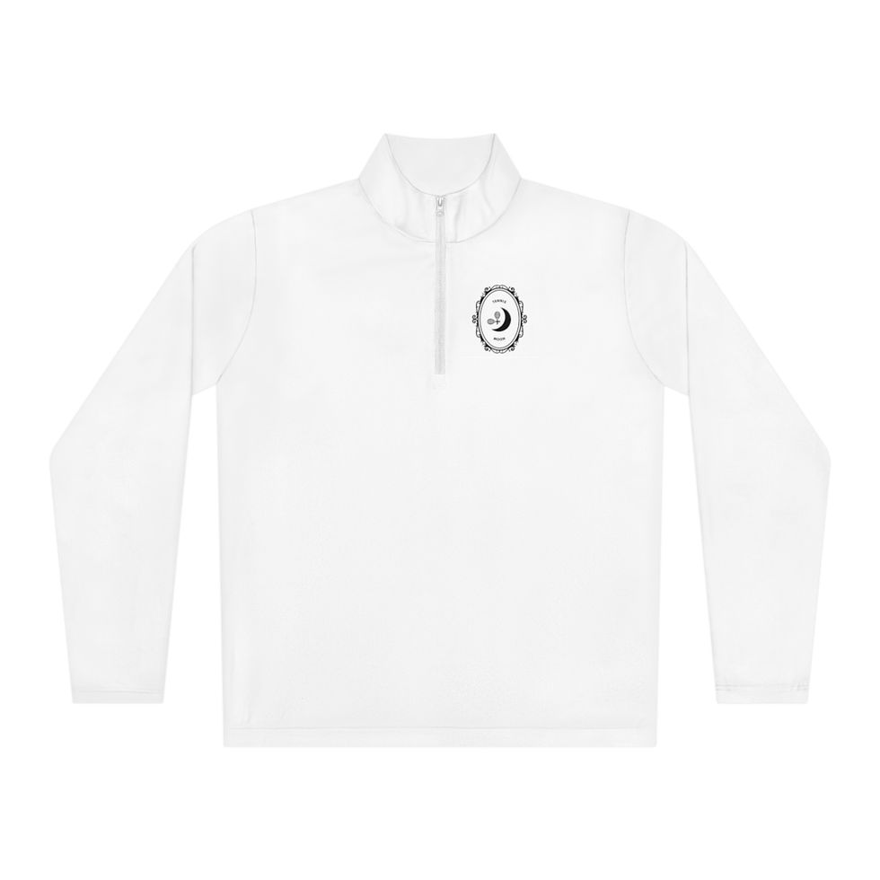 Royal TennisMoon Unisex Quarter-Zip Pullover White