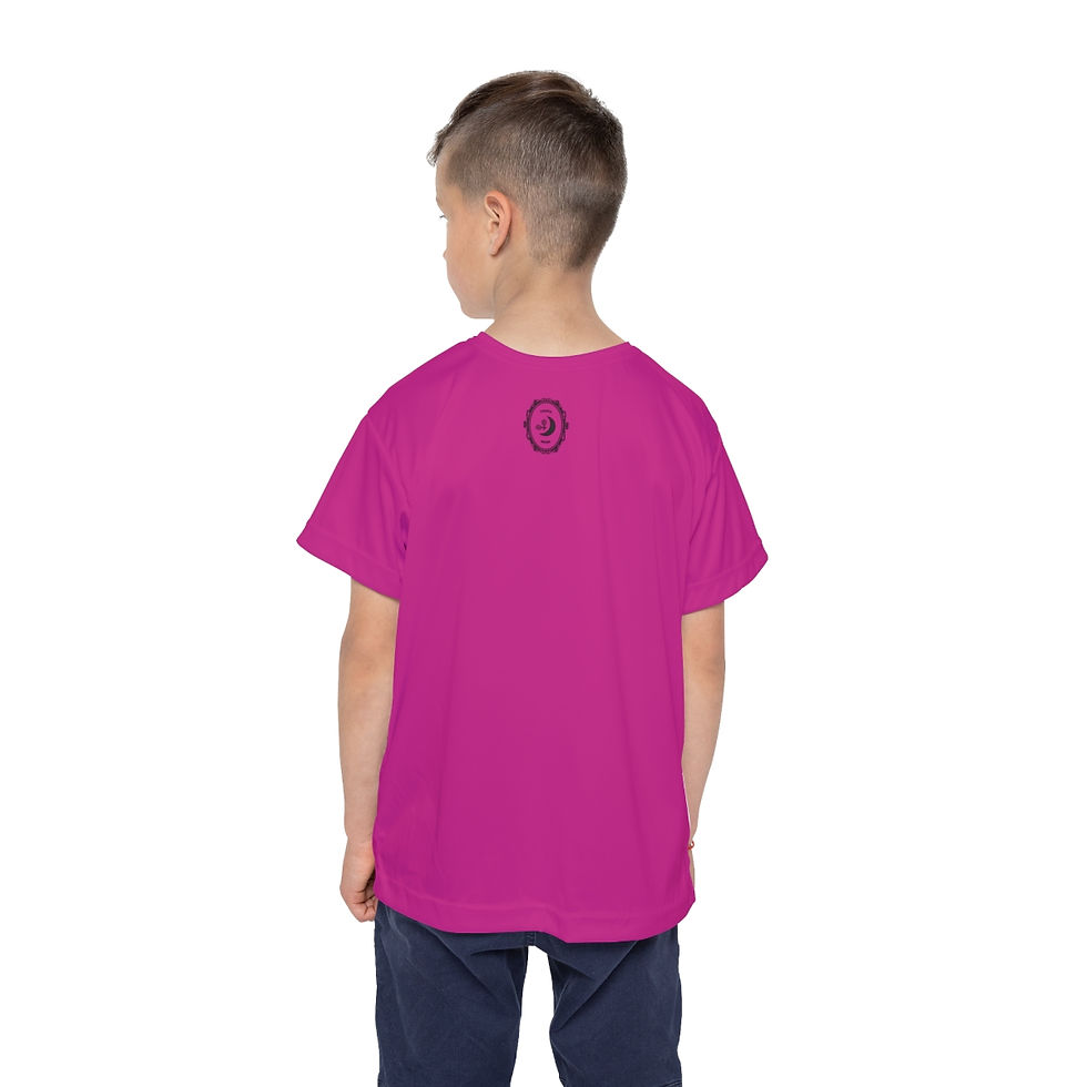 Thumbnail: TennisMoon Big Smile kids sports jersey /pink black