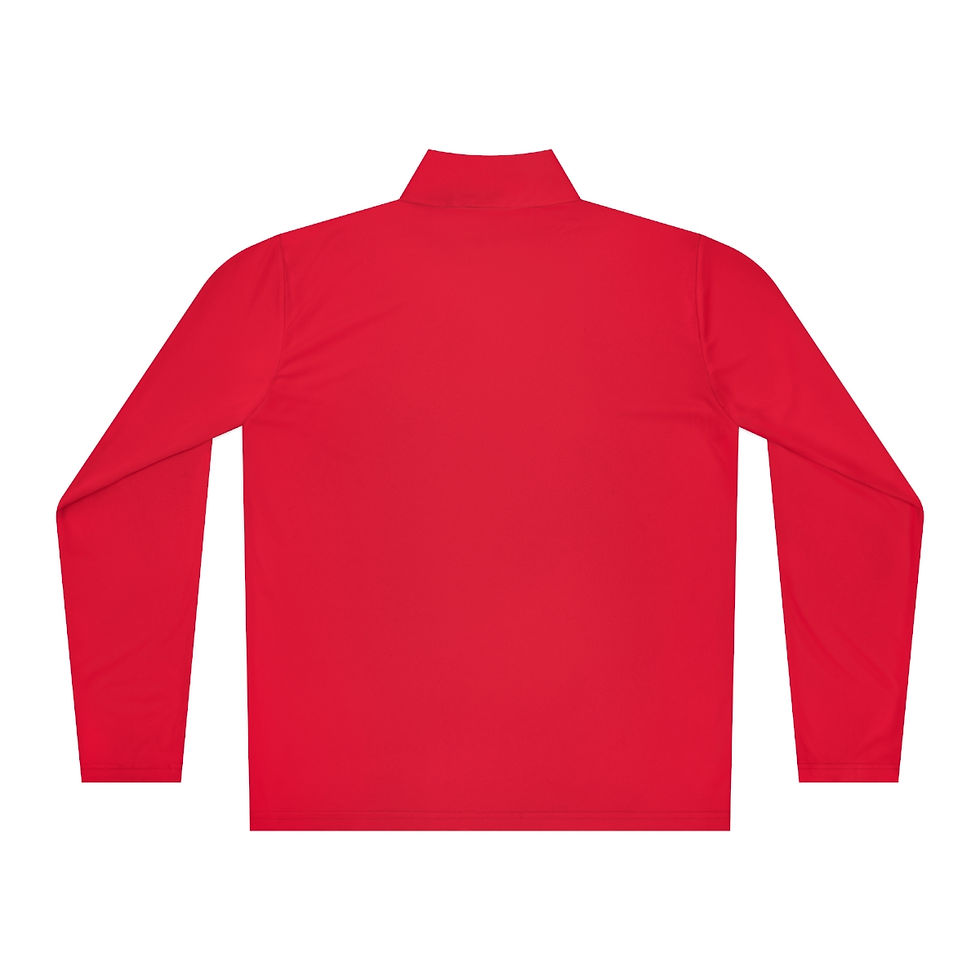 Thumbnail: Smile BK TennisMoon Everyday Unisex Quarter-Zip Pullover Red