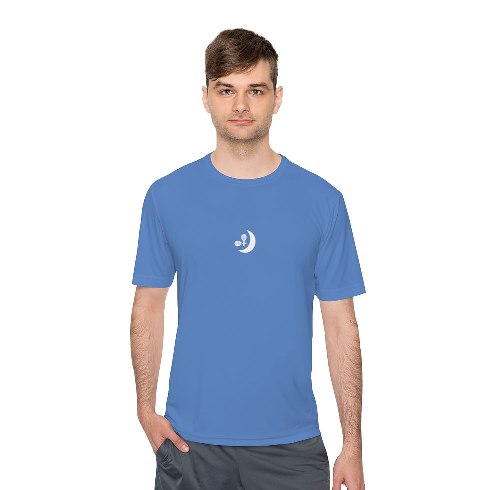 Thumbnail: Smile TennisMoon Unisex Moisture Wicking Tee Blue