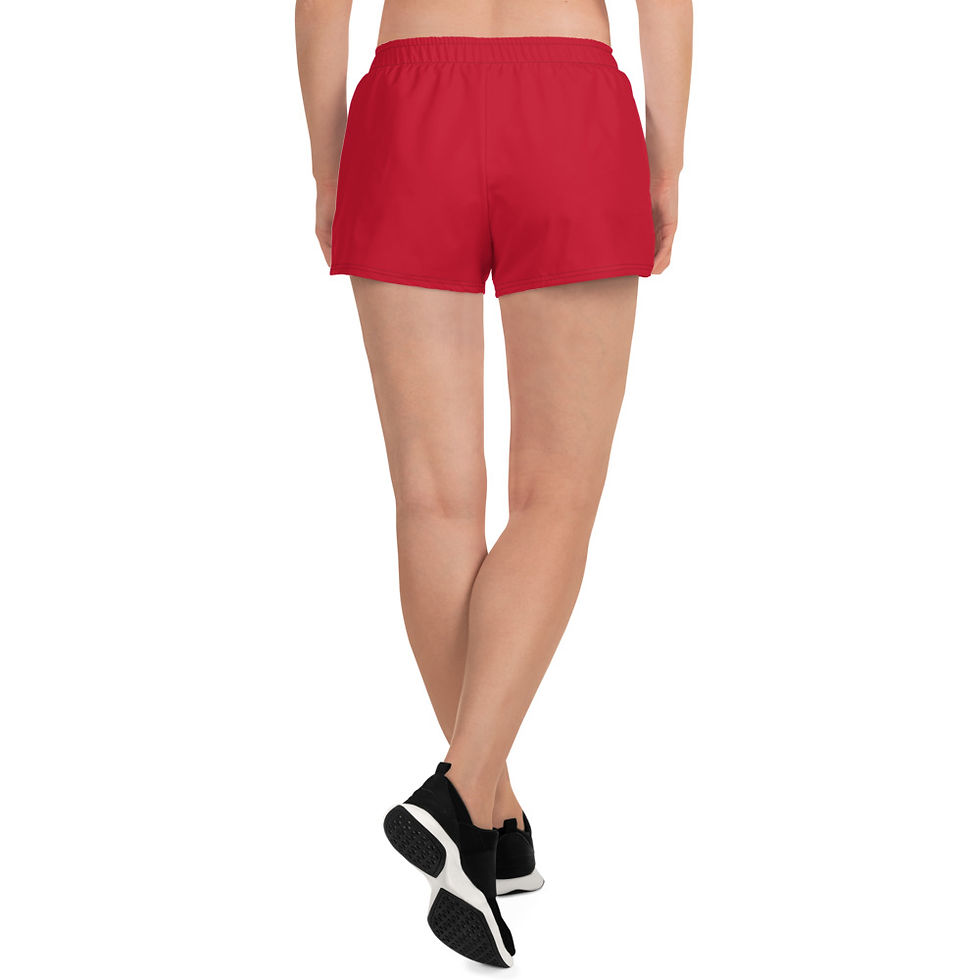 Thumbnail: Smile TennisMoon Unisex Athletic Shorts Red