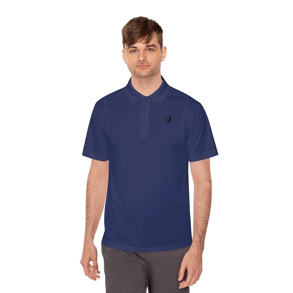 Thumbnail: Smile BK TennisMoon Men's Sport Polo Shirt Blue