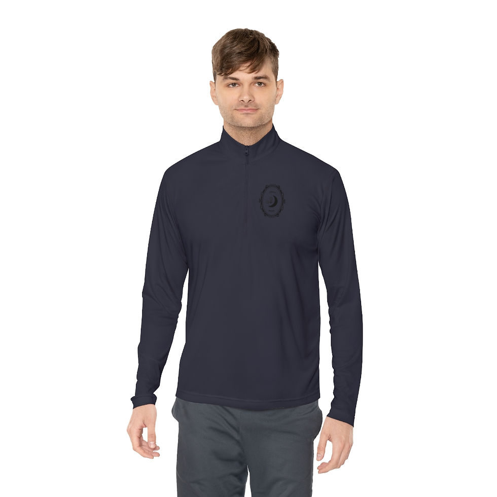 Thumbnail: Royal BK TennisMoon Unisex Quarter-Zip Pullover Blue