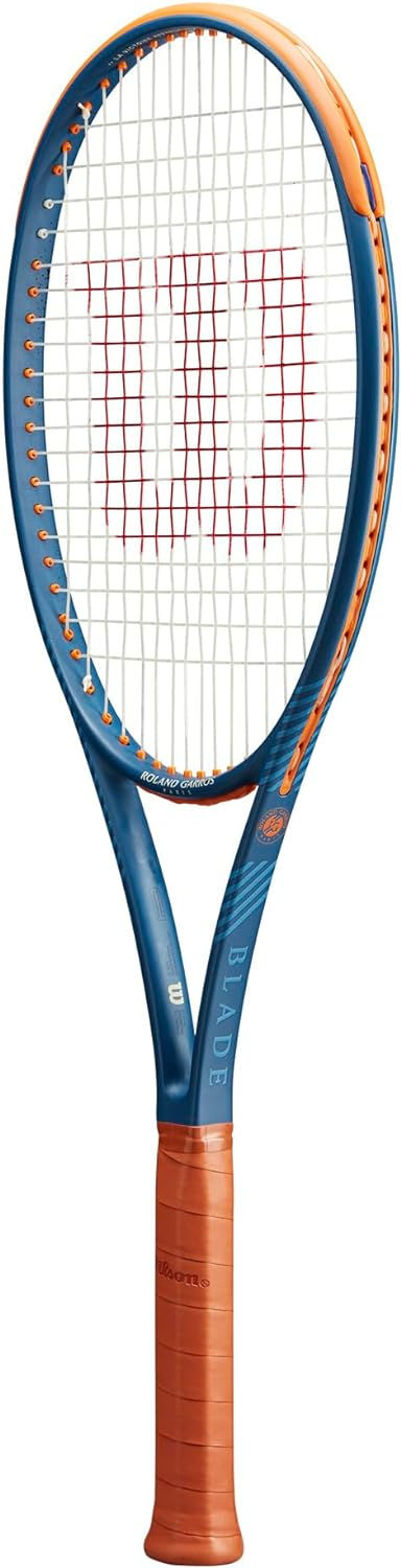 Thumbnail: Wilson Roland-Garros Blade 98 (16x19) V9 Unstrung Performance Tennis Racquet - G