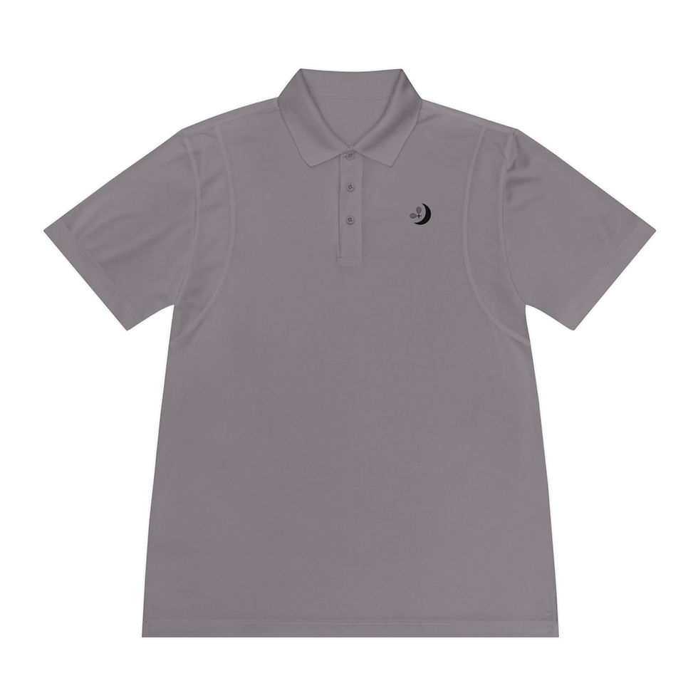 Smile BK TennisMoon Men's Sport Polo Shirt Grey