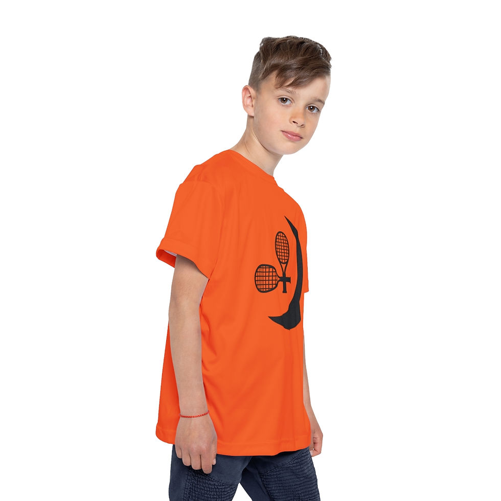 Thumbnail: TennisMoon Big Smile kids sports jersey /orange black