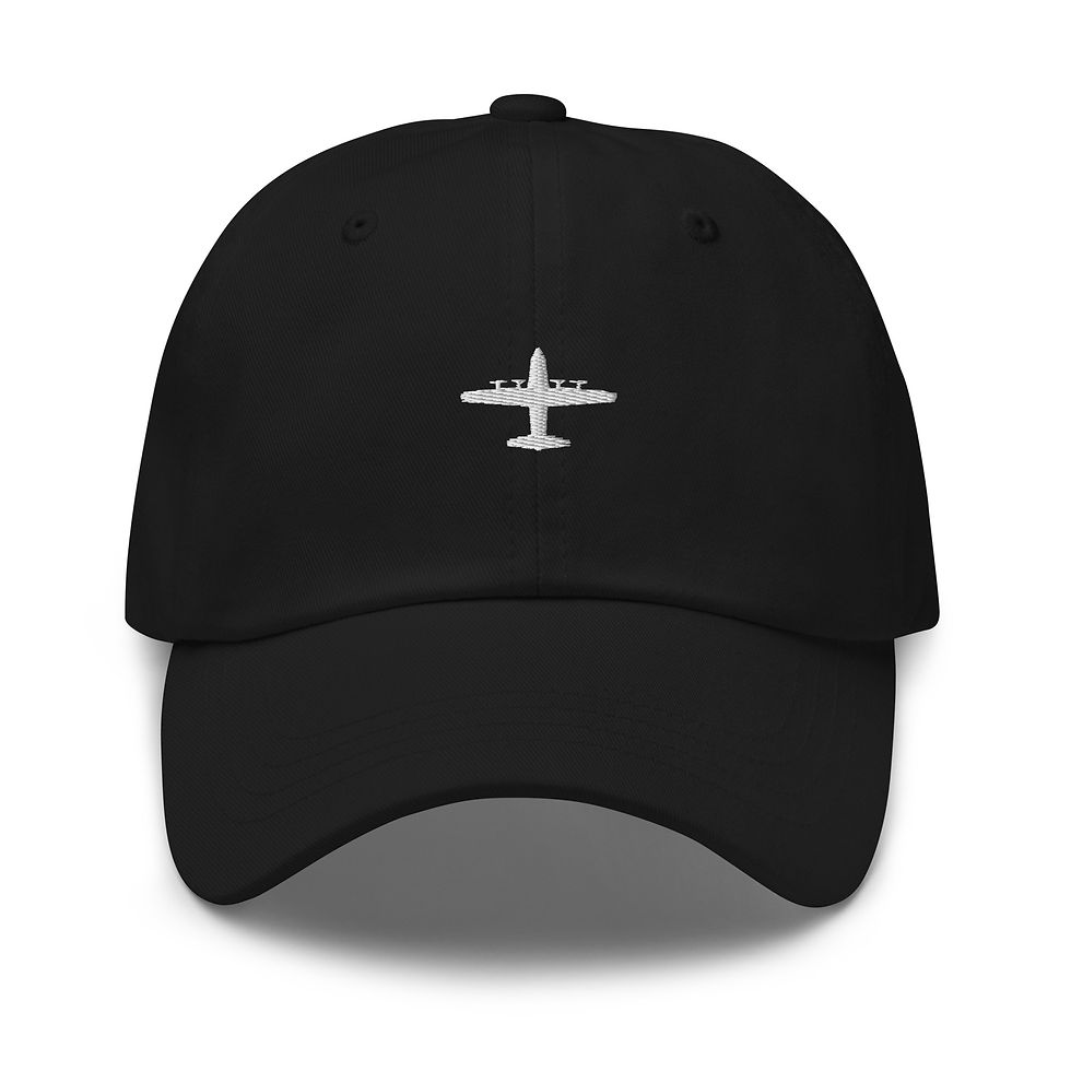 C-130 Hercules Dad Hat // White Silhouette (Multiple Color Options)