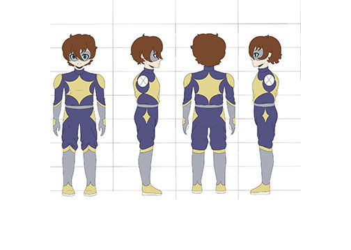 Aster Hero Costume turn around
