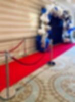 3' x 15' Red Carpet & Stanchions with Red Ropes