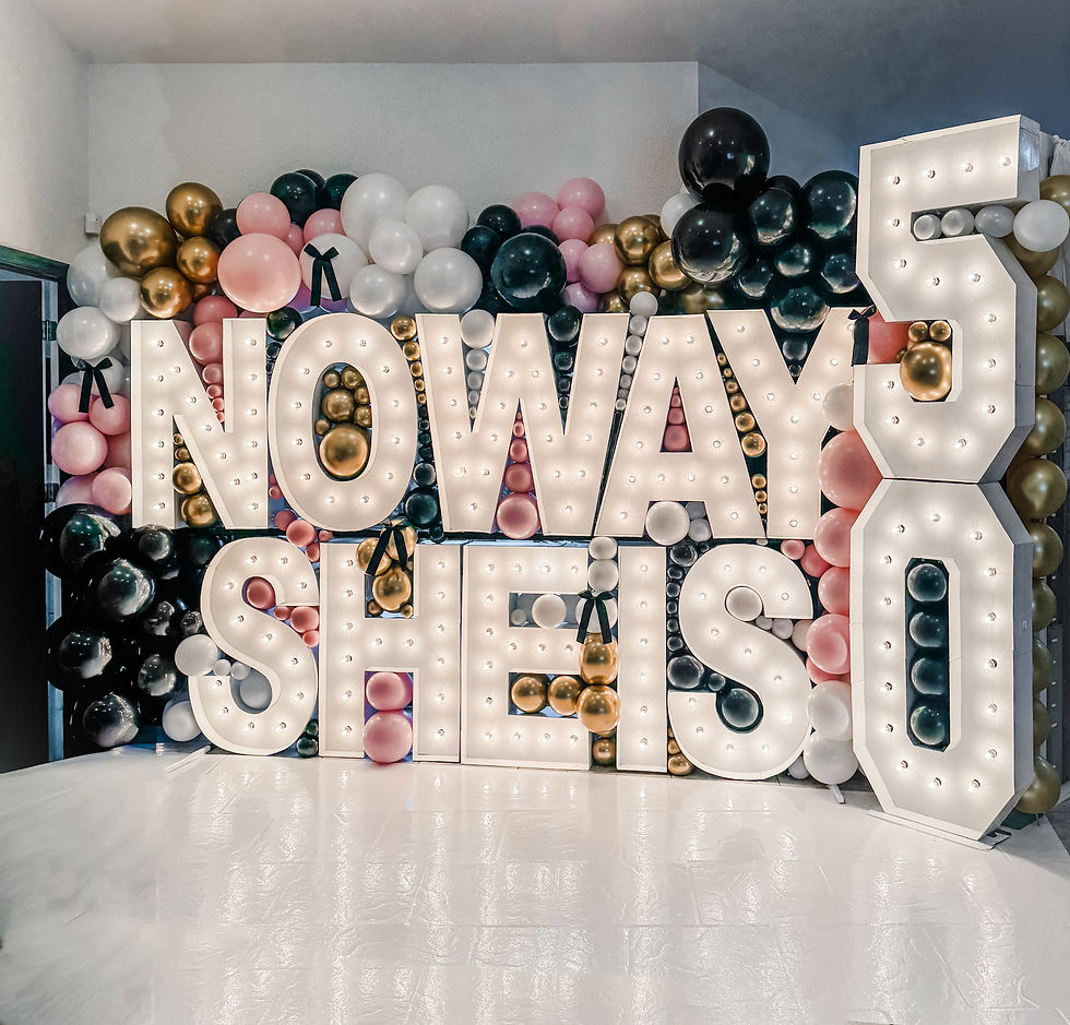 50th Birthday Marquee NO WAY SHE IS 50