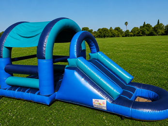 Jump and Slide castle in blue shades