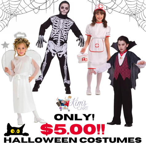 Ok, Friends - are we ready for Halloween deals? Check out these $5 Kids Costumes!!!