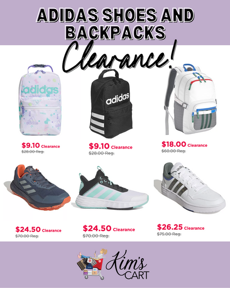 🤯🤯🤯 Check out these insane deals on adidas Shoes and Backpacks.