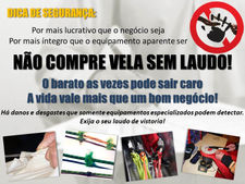 Não compre vela sem laudo!