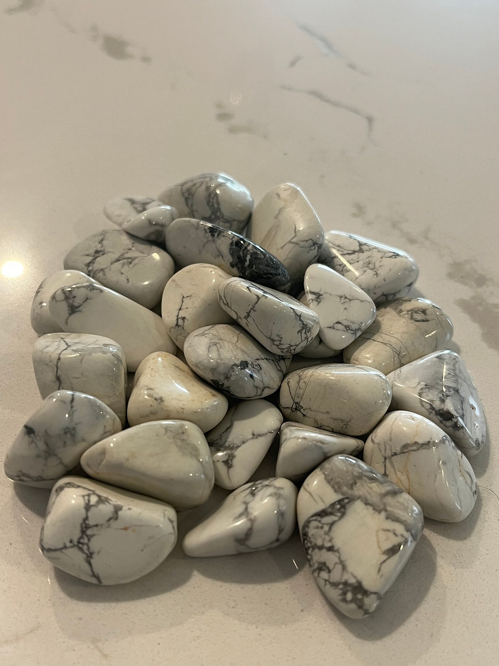 Howlite Polished Pocket Stone