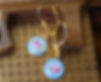 Blue Rose Earrings