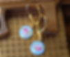 Blue Rose Earrings