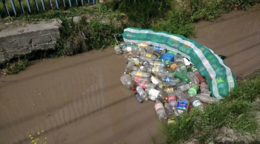 Self-built floating trash collectors