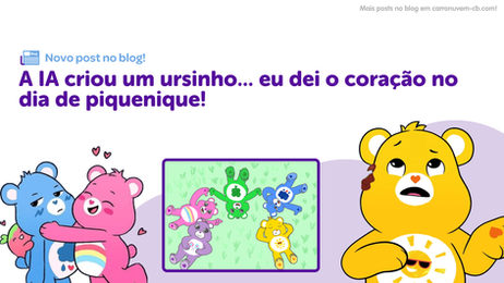 A IA criou um ursinho... eu dei o coração no dia de piquenique!