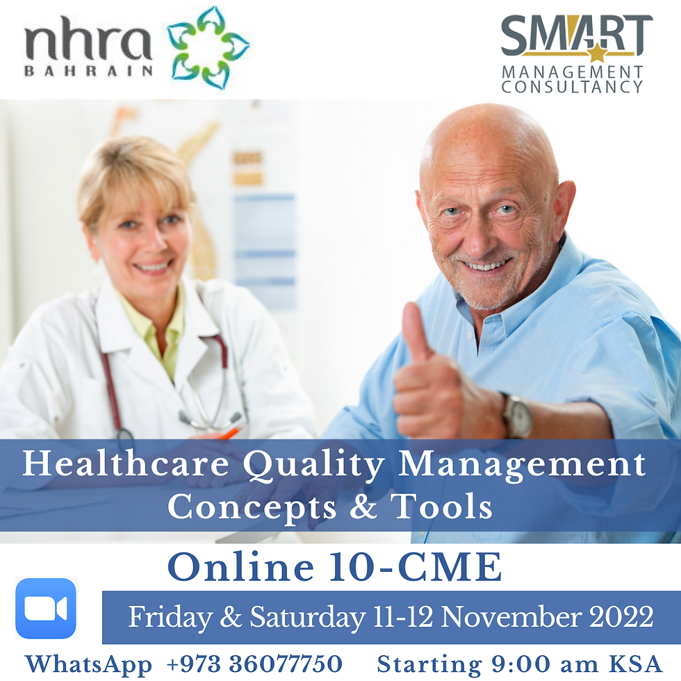 Healthcare Quality Management Concepts and Tools 10-CME Training